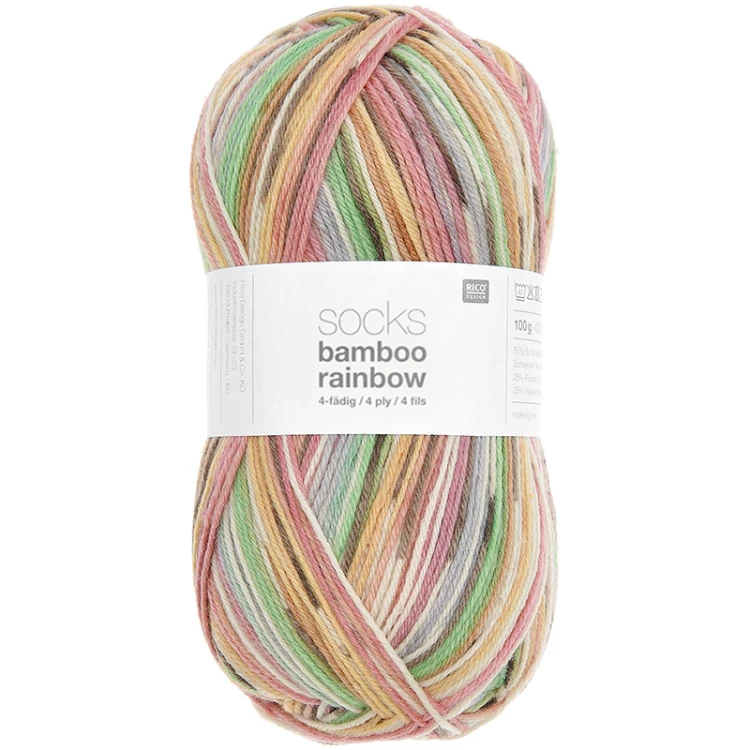 Włóczka skarpetkowa Rico Design Socks Bamboo Rainbow 4ply 057
