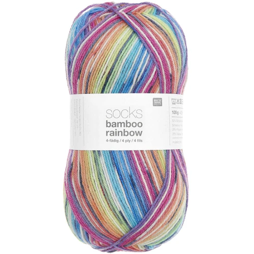 Włóczka skarpetkowa Rico Design Socks Bamboo Rainbow 4ply 058