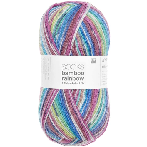 Włóczka skarpetkowa Rico Design Socks Bamboo Rainbow 4ply 059