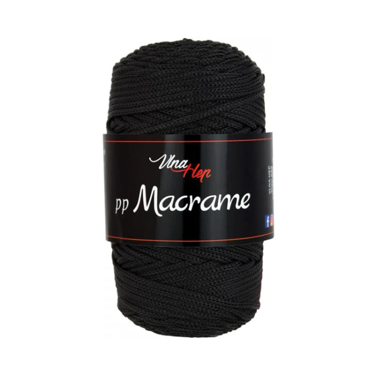 Sznurek poliestrowy Vlna-Hep PP Macrame 2,5mm 270 / czerń