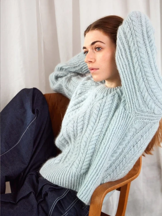 Wzór druty Sandnes Garn Kaja Sweater 2403_10 - w języku angielskim