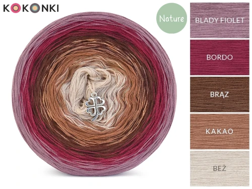 KOKONEK Nature NT02 - Blady fiolet/bordo/brąz/kakao/beż