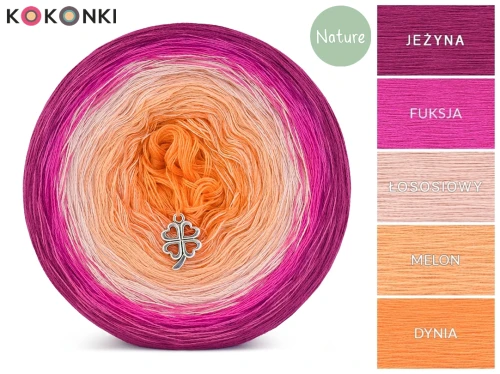 KOKONEK Nature NT04 - Jeżyna/fuksja/łososiowy/melon/dynia