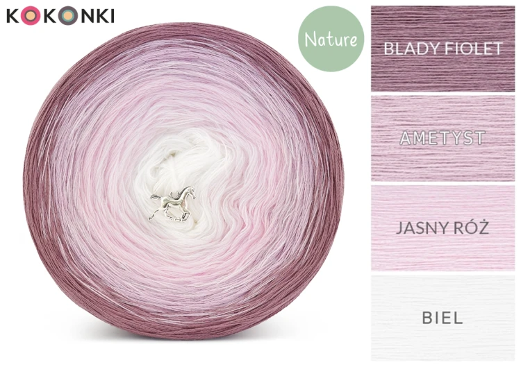 KOKONEK Nature NT05 - Blady fiolet/ametyst/jasny róż/biel
