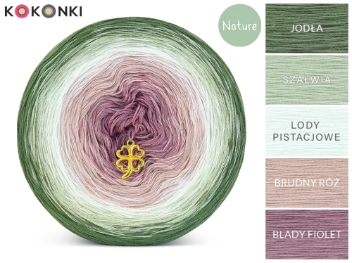 KOKONEK Nature NT06 - Jodła/szałwia/lody pistacjowe/brudny róż/blady fiolet