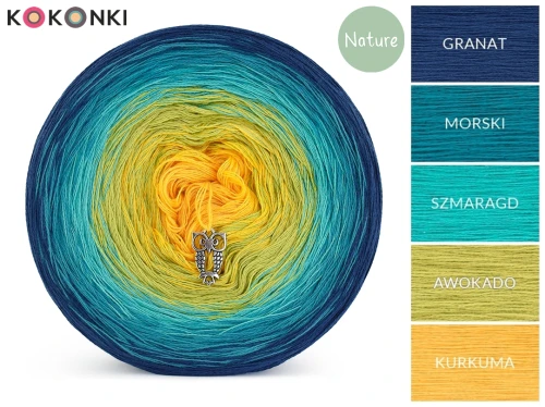 KOKONEK Nature NT08 - Granat/morski/szmaragd/awokado/kurkuma