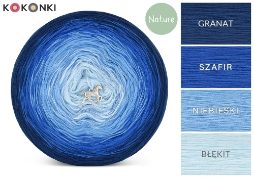 KOKONEK Nature NT12 - Granat/szafir/niebieski/błękit