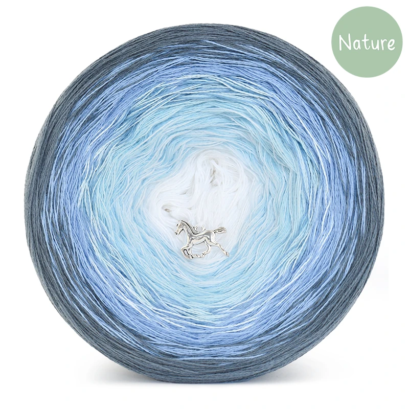 KOKONEK Nature NT18 - Ciemny szary/denim/błękit/biel