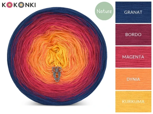 KOKONEK Nature NT19 - Granat/bordo/magenta/dynia/kurkuma
