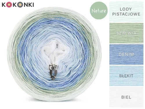 KOKONEK Nature NT11 - Lody pistacjowe/szałwia/denim/błękit/biel