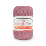 Sznurek Spagoyarn Macrame Poly3 1.5mm 090 / zgaszony róż