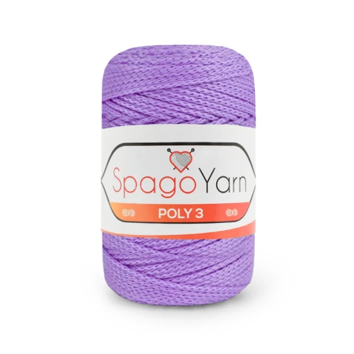 Sznurek Spagoyarn Macrame Poly3 1,5mm 130 / jasny fiolet