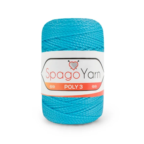 Sznurek Spagoyarn Macrame Poly3 1,5mm 232 / średni turkus