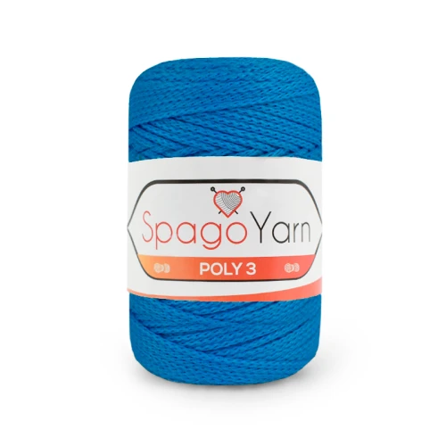 Sznurek Spagoyarn Macrame Poly3 1,5mm 240 / intensywny lazur