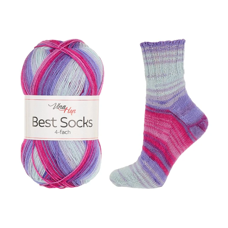 Włóczka skarpetkowa Vlna-Hep Socks Best 4-fach 7405