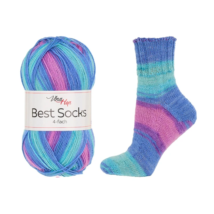 Włóczka skarpetkowa Vlna-Hep Socks Best 4-fach 7407
