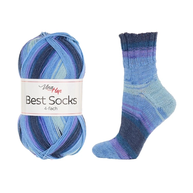 Włóczka skarpetkowa Vlna-Hep Socks Best 4-fach 7408