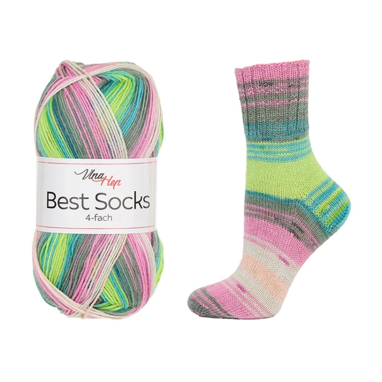 Włóczka skarpetkowa Vlna-Hep Socks Best 4-fach 7411
