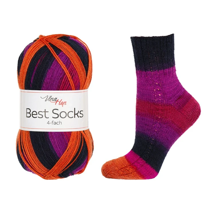 Włóczka skarpetkowa Vlna-Hep Socks Best 4-fach 7721