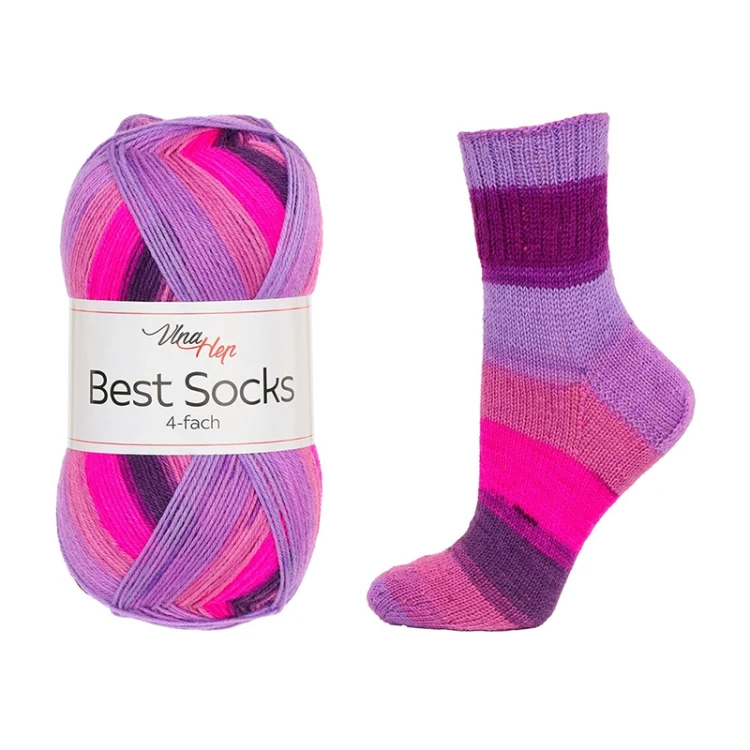 Włóczka skarpetkowa Vlna-Hep Socks Best 4-fach 7724