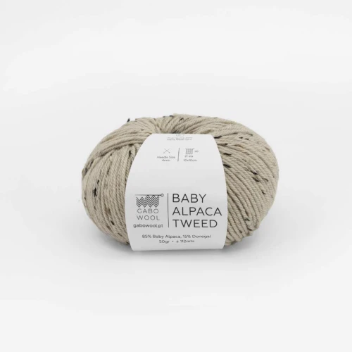 Włóczka Gabo Wool Baby Alpaca Tweed T403 / chałwa