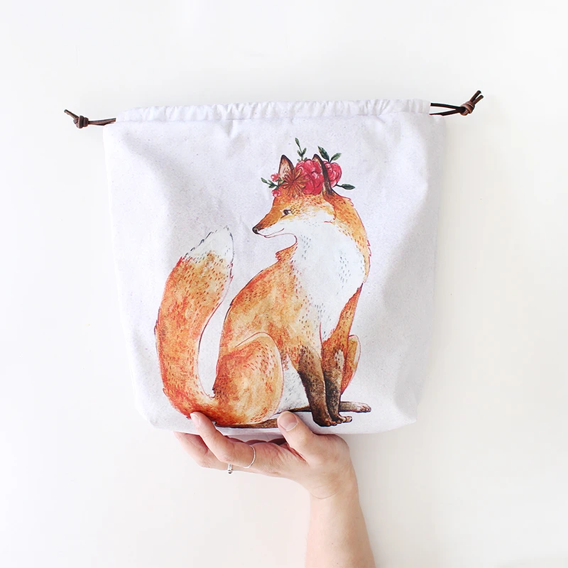 Torba na włóczkę ze ściągaczem Tote Bag The Blue Rabbit House / lisica Lena