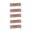 Zestaw metek metalizowanych "Handmade Limited Edition" / róż / 40 x 12 mm / 5 szt.
