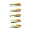 Zestaw metek metalizowanych "Rękodzieło" / złoto / 35 x 10 mm / 5 szt.