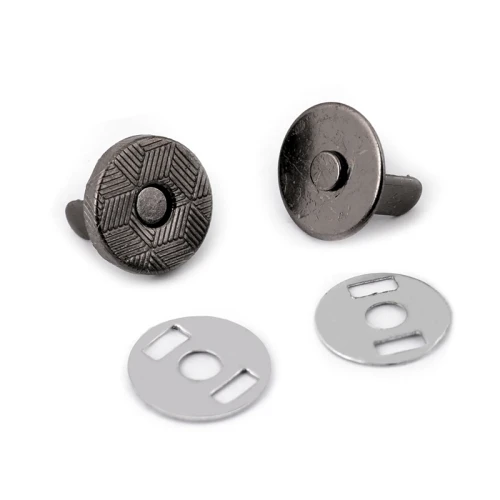 Zapięcie magnetyczne 10 mm / ciemny nikiel / 5 szt. / 060994