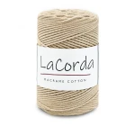 Sznurek La Corda Macrame Cotton  2mm / rolka 200m / 760 piaskowy
