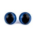 Oczy kocie do maskotek / 14 mm / niebiesko-czarne / 10 szt. / 800106