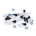 Oczy brokatowe do maskotek / 10 mm / niebieski wrzos / 10 szt. / 900038