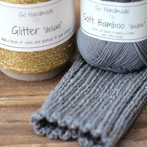 Nić metalizowana Go Handmade Glitter "deluxe"/ 3600 m / kolorowe złoto / gold
