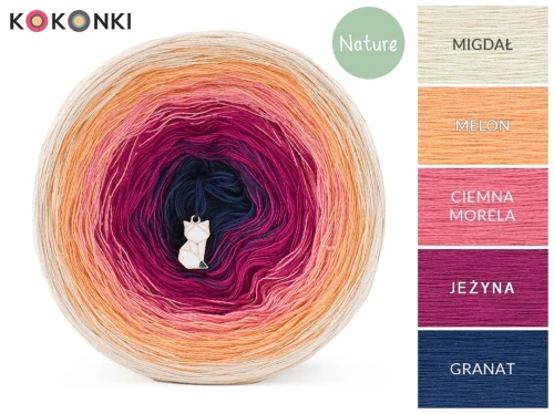 KOKONEK Nature NT38 -Migdał/melon/ciemna morela/jeżyna/granat