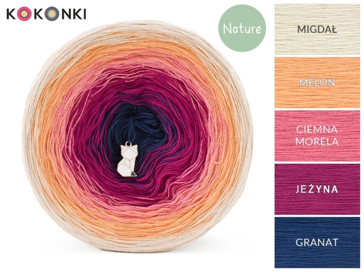 KOKONEK Nature NT38 -Migdał/melon/ciemna morela/jeżyna/granat