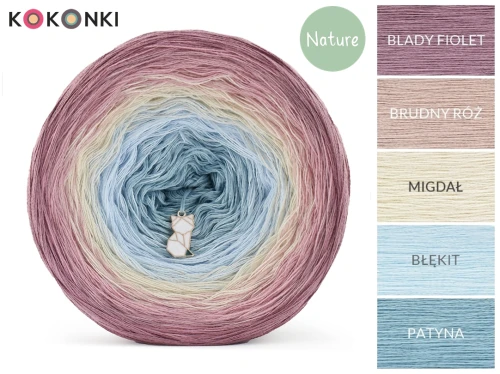 KOKONEK Nature NT40 - Blady fiolet/brudny róż/migdał/błękit/patyna