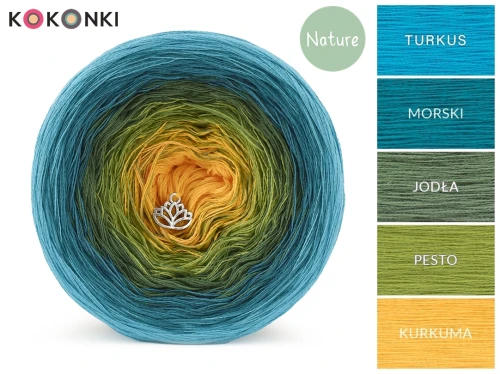 KOKONEK Nature NT43 - Turkus/morski/jodła/pesto/kurkuma