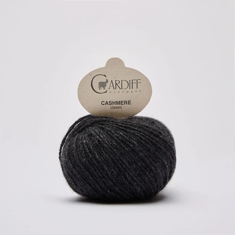 Włóczka Cardiff Cashmere Classic 520 / antracite / antracyt