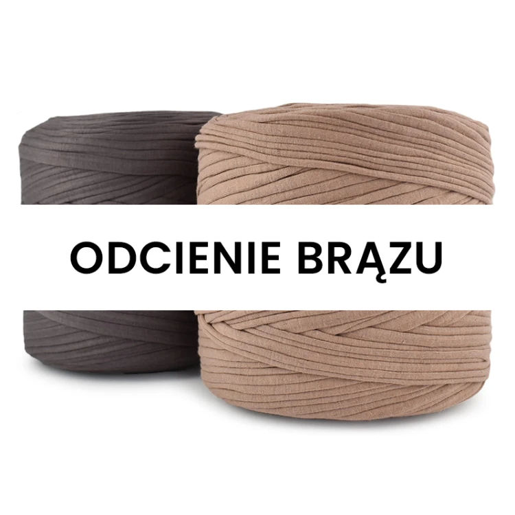 T-shirt Yarn Cotton Spaghetti / odcienie brązu