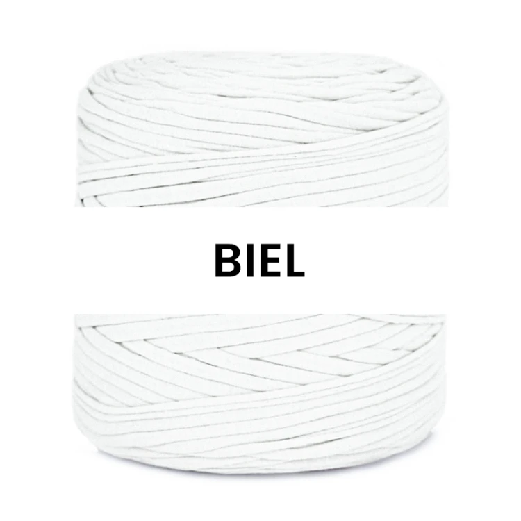 T-shirt Yarn Cotton Spaghetti / biel