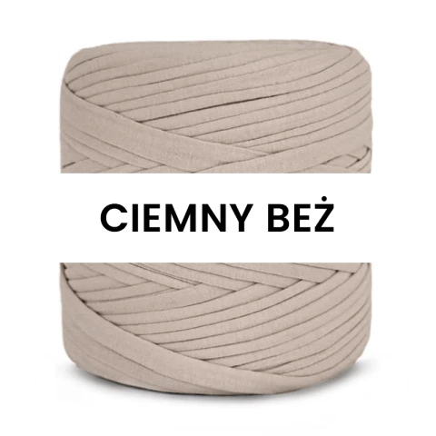 T-shirt Yarn Cotton Spaghetti / ciemny beż