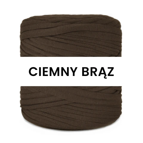 T-shirt Yarn Cotton Spaghetti / ciemny brąz