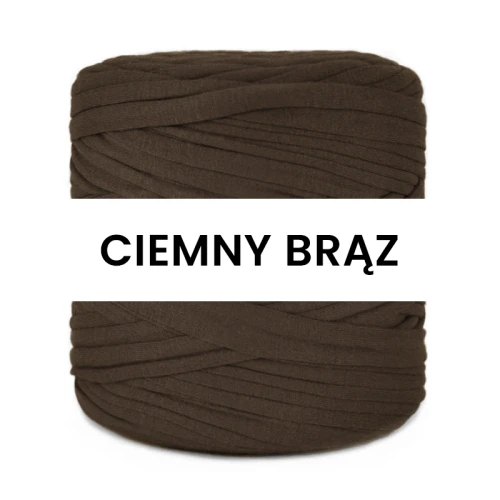 T-shirt Yarn Cotton Spaghetti / ciemny brąz