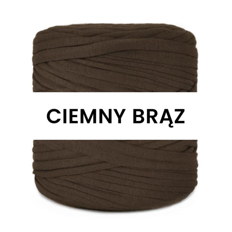 T-shirt Yarn Cotton Spaghetti / ciemny brąz