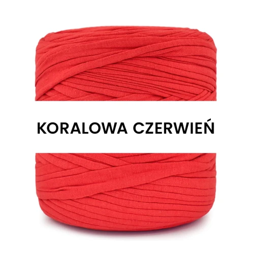 T-shirt Yarn Cotton Spaghetti / koralowa czerwień