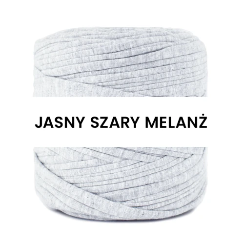 T-shirt Yarn Cotton Spaghetti / jasny szary melanż