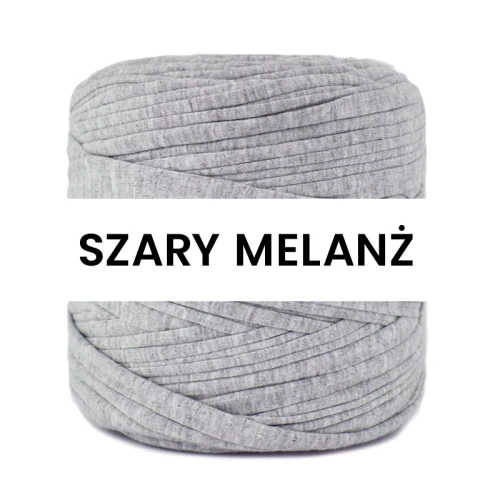 T-shirt Yarn Cotton Spaghetti / szary melanż