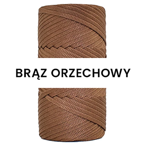 Sznurek polipropylenowy płaski PP Ribbon 4mm 205 / brąz orzechowy