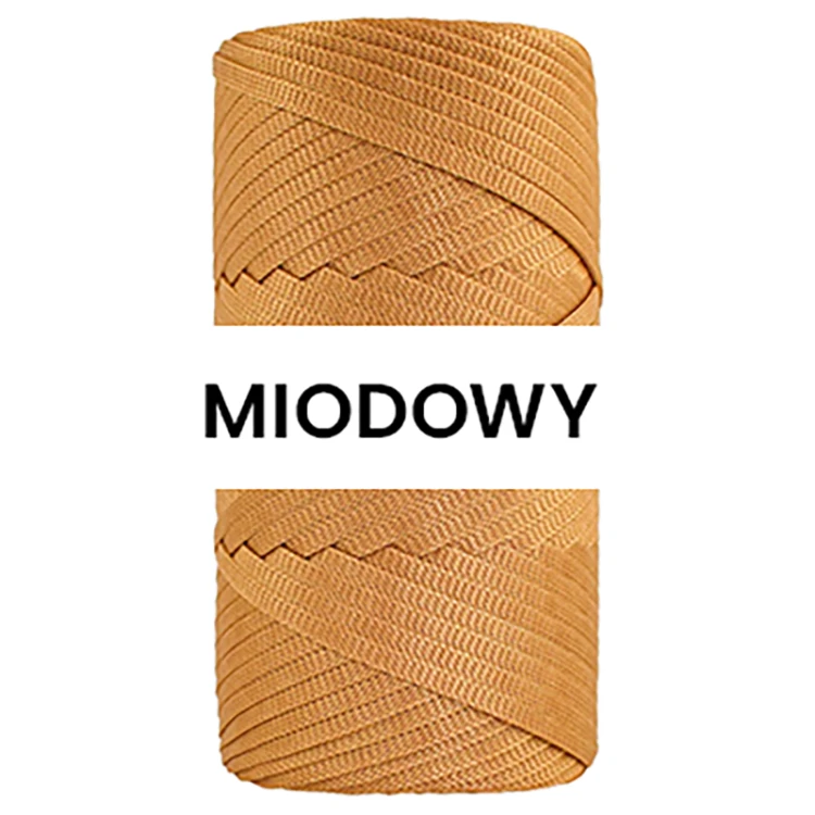 Sznurek polipropylenowy płaski PP Ribbon 4mm 049 / miodowy