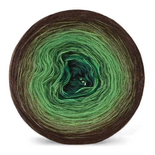 KOKONEK Merino 371 In Harmony with Nature - Ciemny brąz/khaki/zieleń/ciemna zieleń